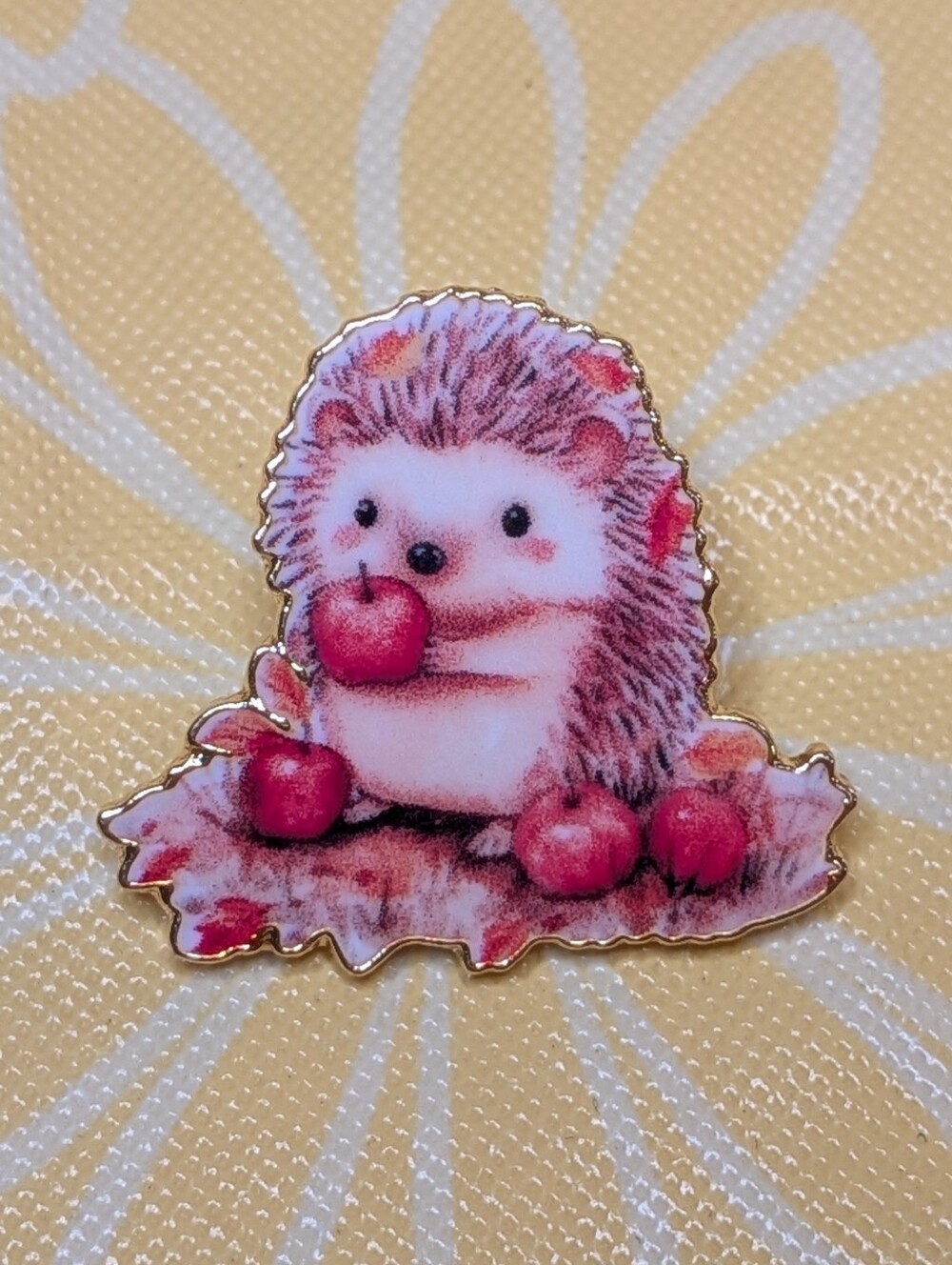 Hedgehog Fall Enamel Pin